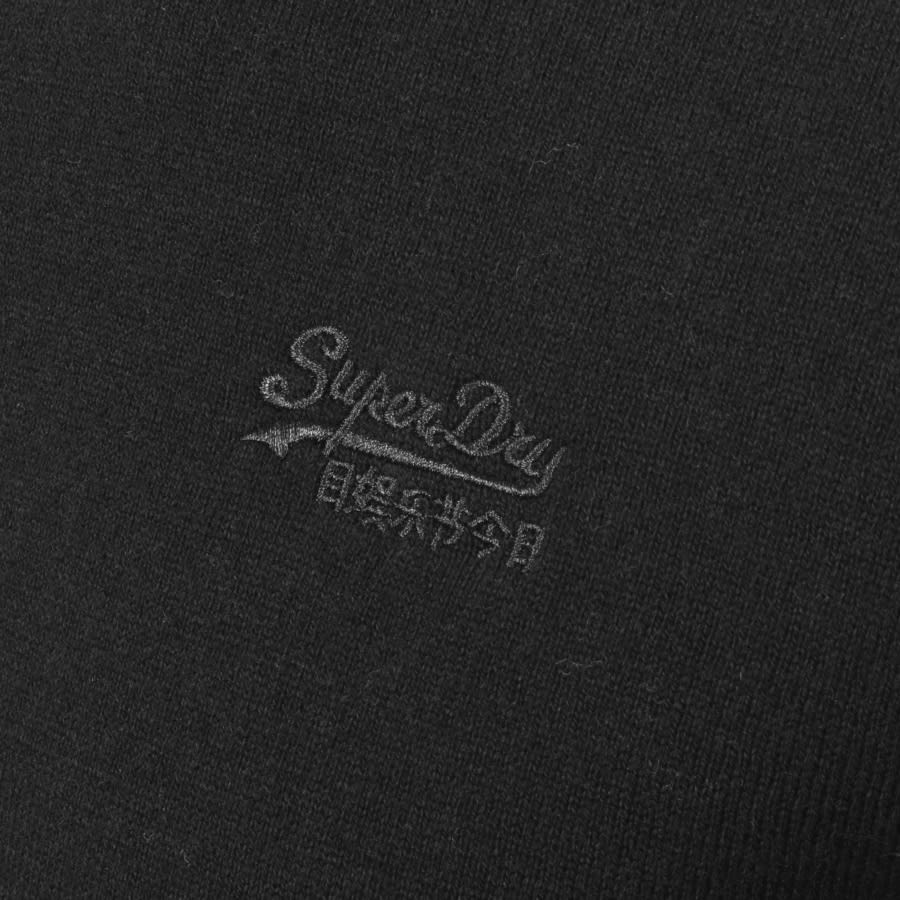 Alternative Image for ProductSuperdry Crew Neck Orange Label Knit Jumper Black3